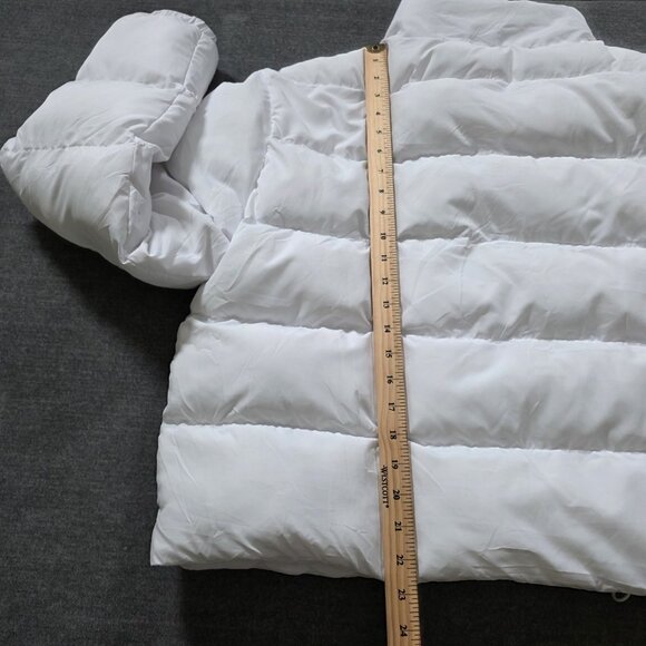 Fabletics Puffer Jacket Women XXL White Full Zip LS Pockets Lined Preppy Cottage - Picture 7 of 16